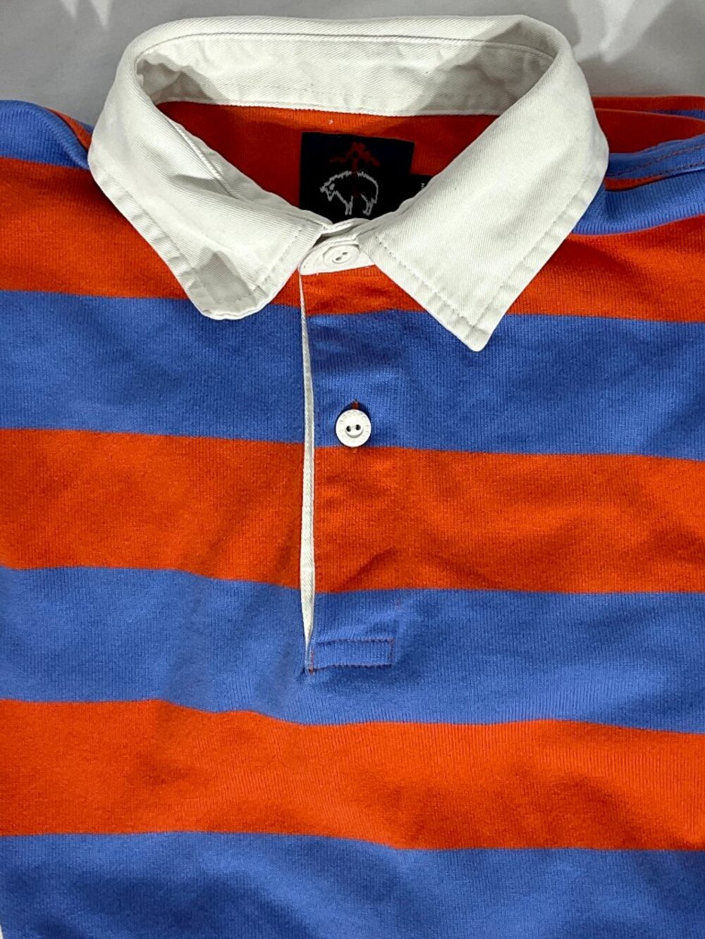 Brooks Brothers Boys Sz L Striped Rugby Polo Shirt Elbow Patches Kids Children